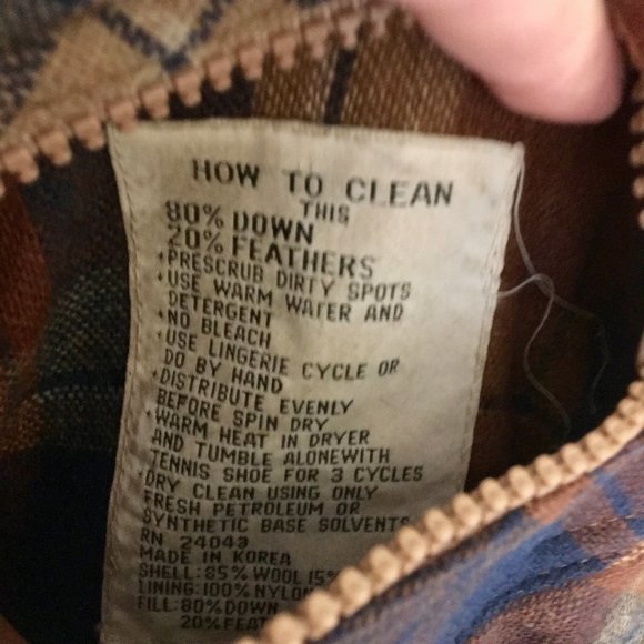 RARE Vintage 70s Plaid Wool Reversible Down Feather Puffer Vest Unisex - Picture 13 of 15